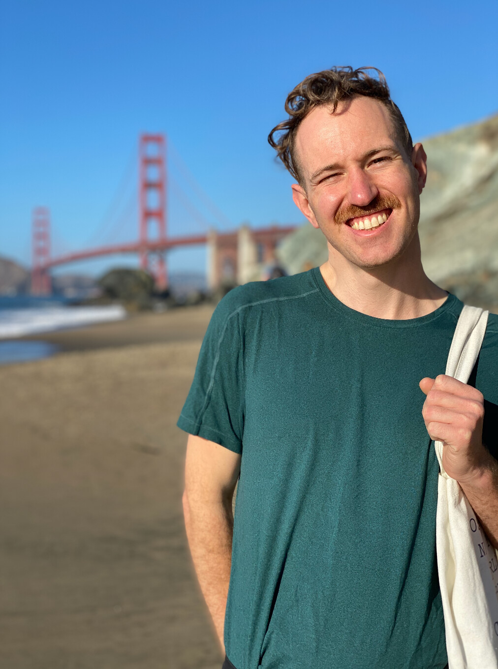 Drew Korschun at Marshall’s Beach in San Francisco