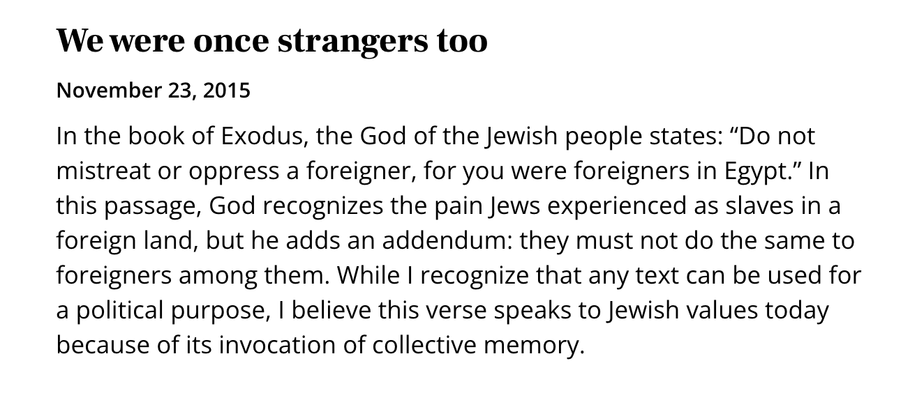 Excerpt preview of We were once strangers too